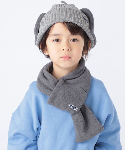 SHIPS(シップス)の「SHIPS KIDS:フリース フライト ニット ワッチキャップ(ニットキャップ/ビーニー・キッズ・ベージュ/ライトグレー/ネイビー/オフホワイト・ONE SIZE)」の11枚目の写真