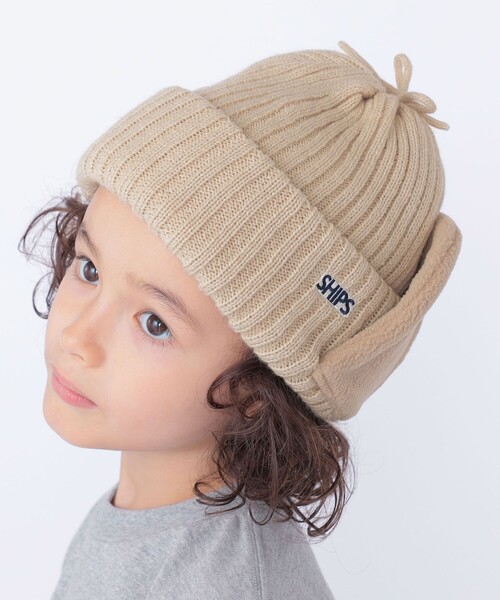 SHIPS(シップス)の「SHIPS KIDS:フリース フライト ニット ワッチキャップ(ニットキャップ/ビーニー・キッズ・ベージュ/ライトグレー/ネイビー/オフホワイト・ONE SIZE)」の16枚目の写真