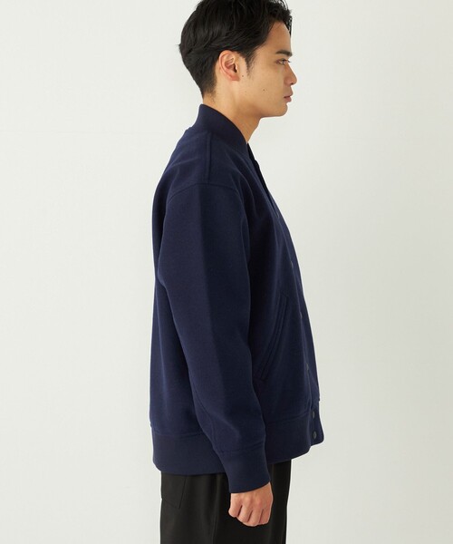 SHIPS Colors（シップス カラーズ）の「SHIPS Colors:ウール ミックス スタジアム ブルゾン（ブルゾン・メンズ・ネイビー/ベージュ・X-LARGE/LARGE/MEDIUM）」の19枚目の写真