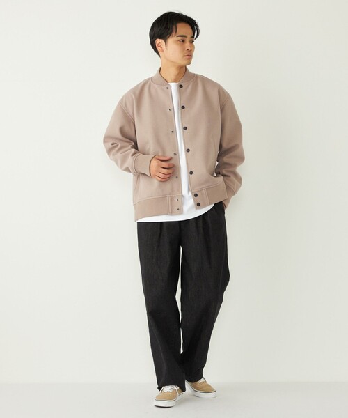 SHIPS Colors（シップス カラーズ）の「SHIPS Colors:ウール ミックス スタジアム ブルゾン（ブルゾン・メンズ・ネイビー/ベージュ・X-LARGE/LARGE/MEDIUM）」の20枚目の写真
