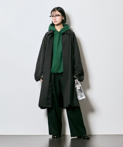 KURO（クロ）の「KURO MORE DAMAGE WASHED SWEAT PARKA 964072：スウェット（スウェット・レディース・グリーン・MEDIUM）」の13枚目の写真