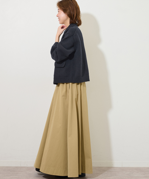 JOURNAL STANDARD relume（ジャーナルスタンダード　レリューム）の「《WEB限定追加》ダブルニットジャケット（カーディガン/ボレロ・レディース・チャコールグレー/ネイビー・FREE）」の11枚目の写真