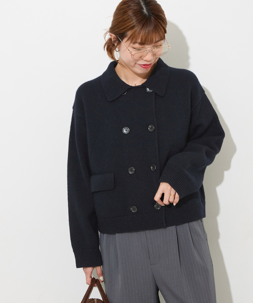 WEB限定追加》ダブルニットジャケット（カーディガン/ボレロ