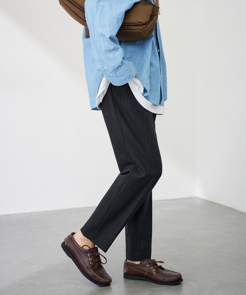 FRAMeWORK（フレームワーク）の「≪追加≫T/R両面起毛パンツ 2（スラックス・レディース・ホワイト/ネイビー/ブラック/チャコールグレー/グレー・34/36/38/40）」の5枚目の写真