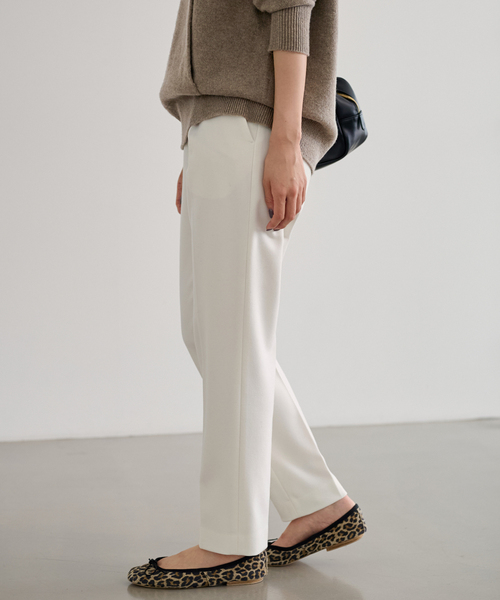 FRAMeWORK（フレームワーク）の「≪追加≫T/R両面起毛パンツ 2（スラックス・レディース・ホワイト/ネイビー/ブラック/チャコールグレー/グレー・34/36/38/40）」の2枚目の写真