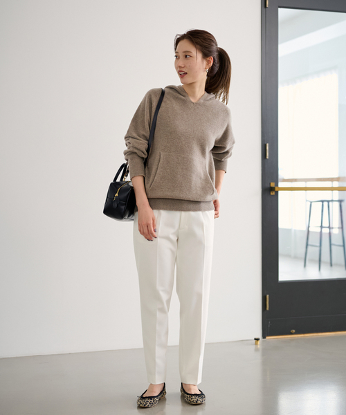 FRAMeWORK（フレームワーク）の「≪追加≫T/R両面起毛パンツ 2（スラックス・レディース・ホワイト/ネイビー/ブラック/チャコールグレー/グレー・34/36/38/40）」の9枚目の写真