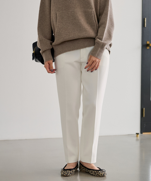 FRAMeWORK（フレームワーク）の「≪追加≫T/R両面起毛パンツ 2（スラックス・レディース・ホワイト/ネイビー/ブラック/チャコールグレー/グレー・34/36/38/40）」の12枚目の写真