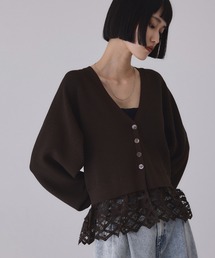ADAM ET ROPE' | バテンレースコンビニットカーディガン(カーディガン/ボレロ)