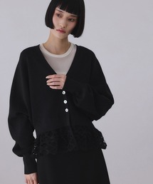 ADAM ET ROPE'（アダムエロペ）の「バテンレースコンビニットカーディガン（カーディガン/ボレロ）」