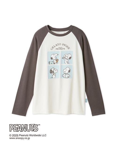 新品完売ジェラートピケレディースPEANUTSオリジナルアート総柄ロングTシャツ gelato pique（ジェラートピケ）の「【PEANUTS】オリジナルアート ワン