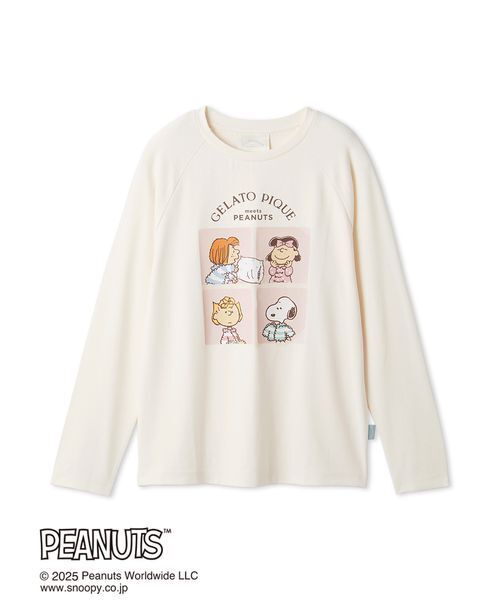GELATO PIQUE ルームウェア アイボリー セール】【PEANUTS】オリジナルアート ワンポイントロンT（ルーム