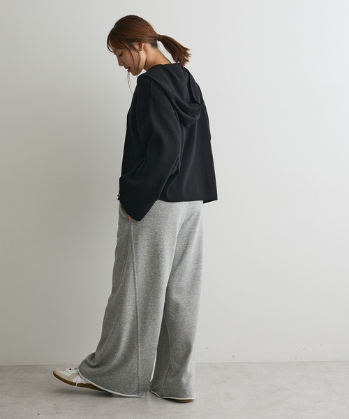 CRAFT STANDARD BOUTIQUE（クラフトスタンダードブティック）の「ハーフミラノニットフーディー＜ハンドウォッシャブル＞（ニット/セーター・レディース・ブラック/ピンク/ブラウン・FREE）」の21枚目の写真