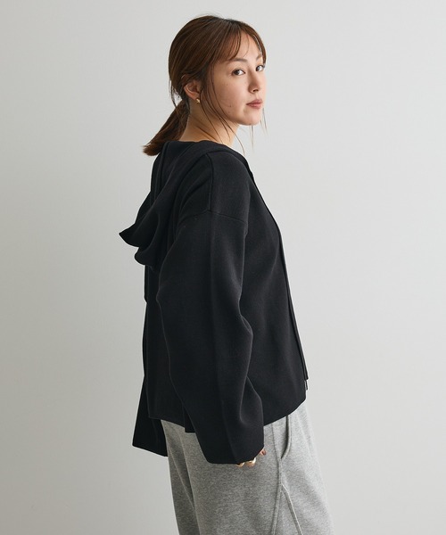 CRAFT STANDARD BOUTIQUE（クラフトスタンダードブティック）の「ハーフミラノニットフーディー＜ハンドウォッシャブル＞（ニット/セーター・レディース・ブラック/ピンク/ブラウン・FREE）」の17枚目の写真