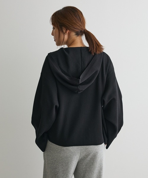 CRAFT STANDARD BOUTIQUE（クラフトスタンダードブティック）の「ハーフミラノニットフーディー＜ハンドウォッシャブル＞（ニット/セーター・レディース・ブラック/ピンク/ブラウン・FREE）」の18枚目の写真