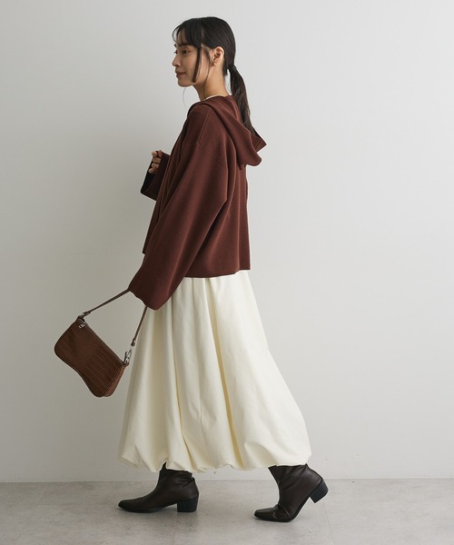 CRAFT STANDARD BOUTIQUE（クラフトスタンダードブティック）の「ハーフミラノニットフーディー＜ハンドウォッシャブル＞（ニット/セーター・レディース・ブラック/ピンク/ブラウン・FREE）」の11枚目の写真