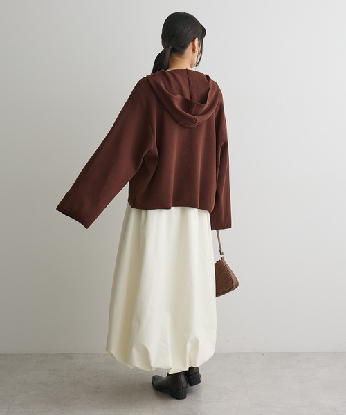 CRAFT STANDARD BOUTIQUE（クラフトスタンダードブティック）の「ハーフミラノニットフーディー＜ハンドウォッシャブル＞（ニット/セーター・レディース・ブラック/ピンク/ブラウン・FREE）」の12枚目の写真