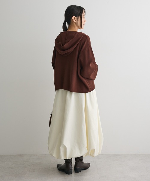 CRAFT STANDARD BOUTIQUE（クラフトスタンダードブティック）の「ハーフミラノニットフーディー＜ハンドウォッシャブル＞（ニット/セーター・レディース・ブラック/ピンク/ブラウン・FREE）」の13枚目の写真