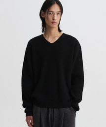 DNSR（ディーエヌエスアール）の「Legacy Wool V-Neck Knit Black（ニット/セーター・メンズ）」