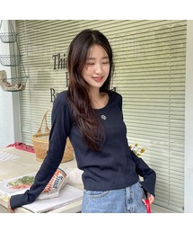 スティッチUネック長袖Tシャツ[7色]