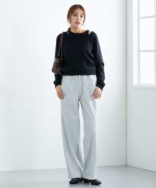 slattgir（スラットジール）の「高身長　裏起毛ピンタックワイドパンツ（トールサイズ）（その他パンツ・レディース・チャコールグレー/ブルー/杢グレー・TLL/TL/TM/T3L/T4L/T5L）」の14枚目の写真
