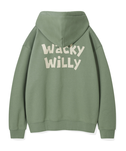 Wacky WiLLy(ワッキーウィリー)の「ワキウィリーサインロゴフードグリーン(パーカー・レディース・その他・X-LARGE/SMALL/MEDIUM/LARGE)」の3枚目の写真