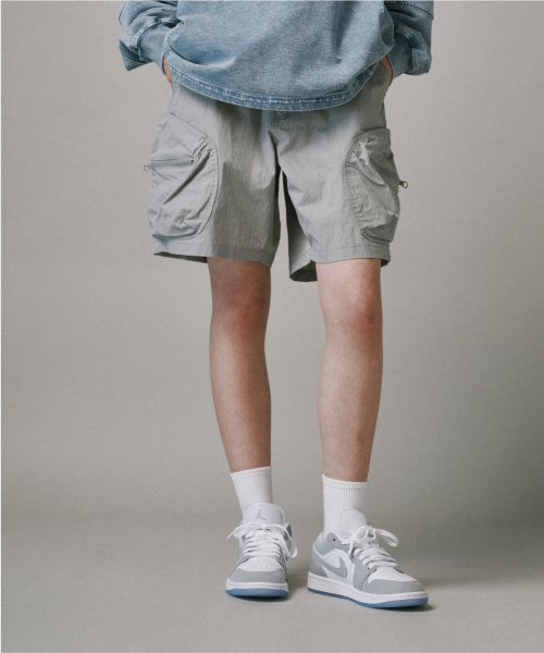 Verdnt（バーダント）の「ボリュームカーゴナイロンショートパンツ[グレー]（その他パンツ・レディース・グレー・X-LARGE/SMALL/MEDIUM/LARGE）」の6枚目の写真