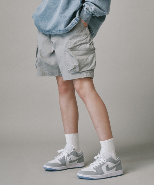 Verdnt（バーダント）の「ボリュームカーゴナイロンショートパンツ[グレー]（その他パンツ・レディース・グレー・X-LARGE/SMALL/MEDIUM/LARGE）」の7枚目の写真