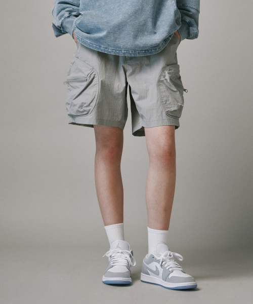 Verdnt（バーダント）の「ボリュームカーゴナイロンショートパンツ[グレー]（その他パンツ・レディース・グレー・X-LARGE/SMALL/MEDIUM/LARGE）」の8枚目の写真