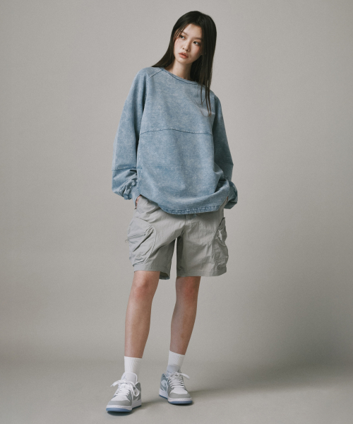 Verdnt（バーダント）の「ボリュームカーゴナイロンショートパンツ[グレー]（その他パンツ・レディース・グレー・X-LARGE/SMALL/MEDIUM/LARGE）」の9枚目の写真