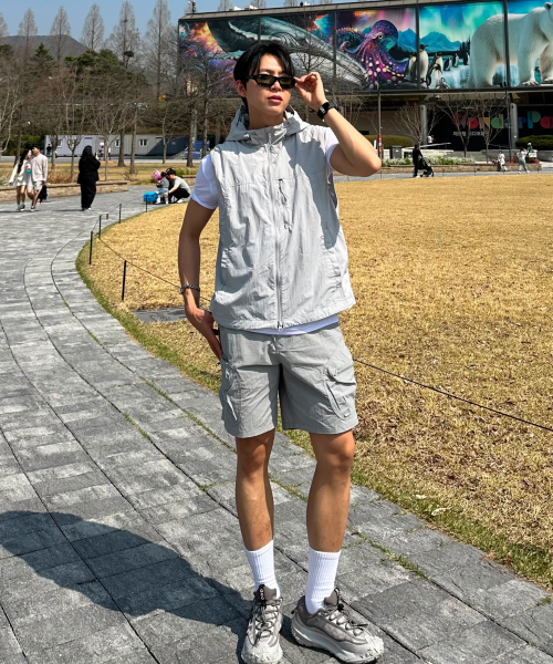 Verdnt（バーダント）の「ボリュームカーゴナイロンショートパンツ[グレー]（その他パンツ・レディース・グレー・X-LARGE/SMALL/MEDIUM/LARGE）」の13枚目の写真