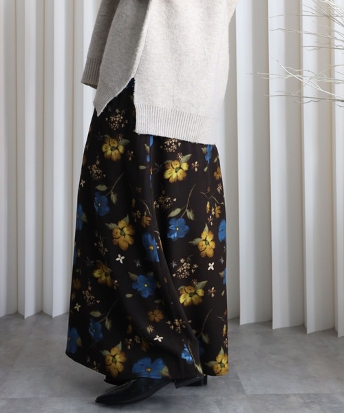 希少✨ KENZO エルカ期 日本製 ボタニカル フラワー ティアードスカート 楊柳シフォンティアードスカート | フレアスカート | NOELA OFFICIAL