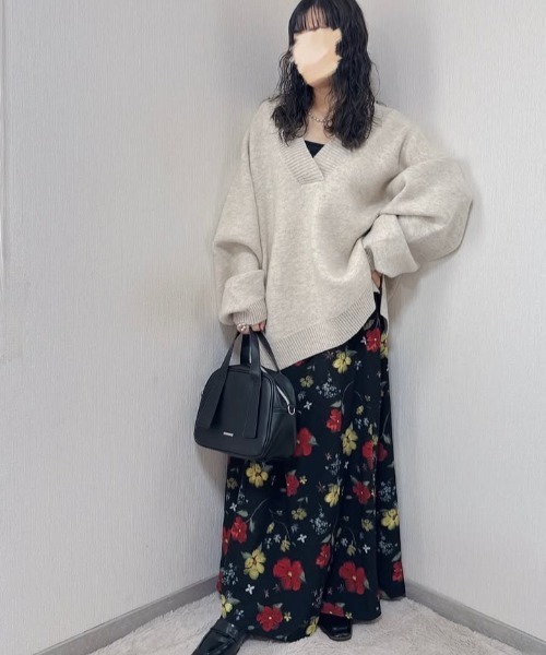 セール】【 YENNA 2026 SS 新作 】フラワーフレアロングスカート