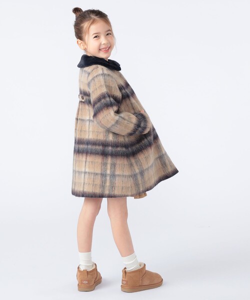 SHIPS KIDS シャギー チェック コート 110 セール】SHIPS KIDS:100～130cm/シャギー チェック コート（その他
