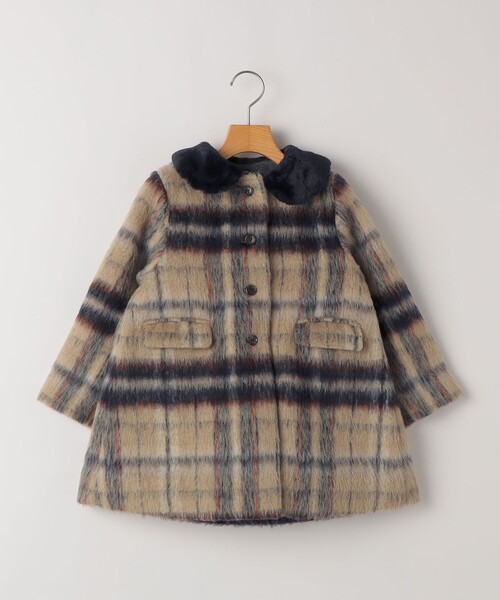 セール】SHIPS KIDS:100～130cm/シャギー チェック コート（その他