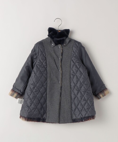 セール】SHIPS KIDS:100～130cm/シャギー チェック コート（その他