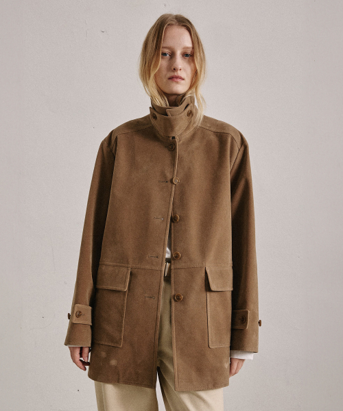 ARTID(アルティーダ)の「シエナハーフスエードジャケット_2COLORS(テーラードジャケット・レディース・Beige・SMALL/MEDIUM)」の2枚目の写真