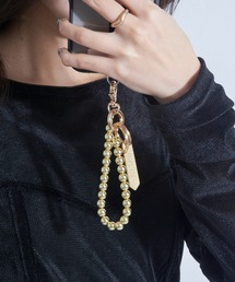 Cassette Chart（カセットチャート）の「【HASHIBAMI】ヘマタイト 丸玉 スマホハンドストラップ（キーホルダー）」