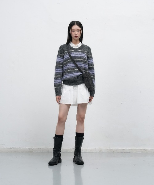 GENERAL IDEA（ジェネラルアイデア）の「【GENERAL IDEA】ウールビーニーニットバッグ / WOMAN BEANIE KNIT BAG（ショルダーバッグ・レディース・クリーム/チャコール/ライム/レッド・FREE）」の5枚目の写真