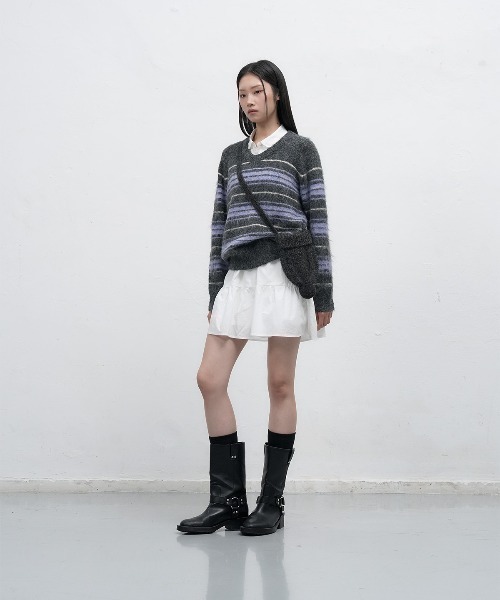GENERAL IDEA（ジェネラルアイデア）の「【GENERAL IDEA】ウールビーニーニットバッグ / WOMAN BEANIE KNIT BAG（ショルダーバッグ・レディース・クリーム/チャコール/ライム/レッド・FREE）」の6枚目の写真
