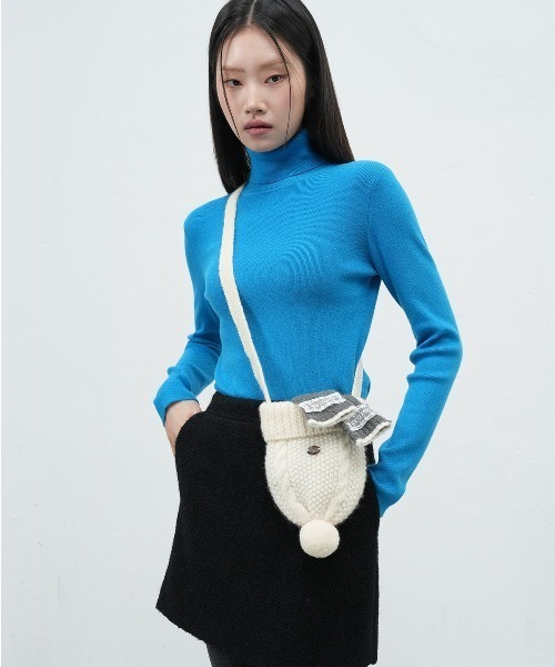 GENERAL IDEA（ジェネラルアイデア）の「【GENERAL IDEA】ウールビーニーニットバッグ / WOMAN BEANIE KNIT BAG（ショルダーバッグ・レディース・クリーム/チャコール/ライム/レッド・FREE）」の9枚目の写真