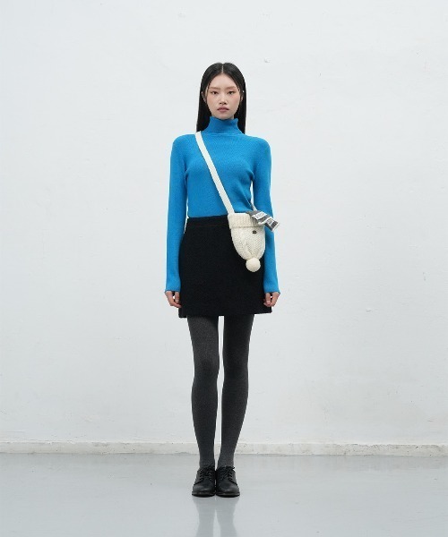 GENERAL IDEA（ジェネラルアイデア）の「【GENERAL IDEA】ウールビーニーニットバッグ / WOMAN BEANIE KNIT BAG（ショルダーバッグ・レディース・クリーム/チャコール/ライム/レッド・FREE）」の11枚目の写真