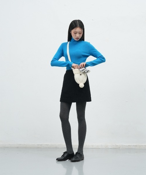 GENERAL IDEA（ジェネラルアイデア）の「【GENERAL IDEA】ウールビーニーニットバッグ / WOMAN BEANIE KNIT BAG（ショルダーバッグ・レディース・クリーム/チャコール/ライム/レッド・FREE）」の13枚目の写真