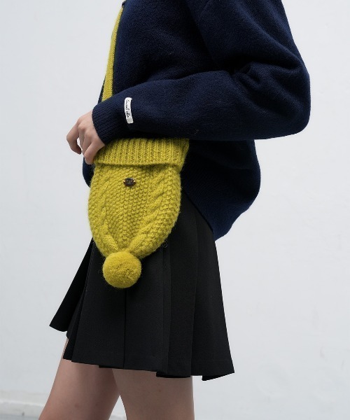 GENERAL IDEA（ジェネラルアイデア）の「【GENERAL IDEA】ウールビーニーニットバッグ / WOMAN BEANIE KNIT BAG（ショルダーバッグ・レディース・クリーム/チャコール/ライム/レッド・FREE）」の15枚目の写真