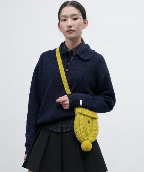 GENERAL IDEA（ジェネラルアイデア）の「【GENERAL IDEA】ウールビーニーニットバッグ / WOMAN BEANIE KNIT BAG（ショルダーバッグ・レディース・クリーム/チャコール/ライム/レッド・FREE）」の16枚目の写真