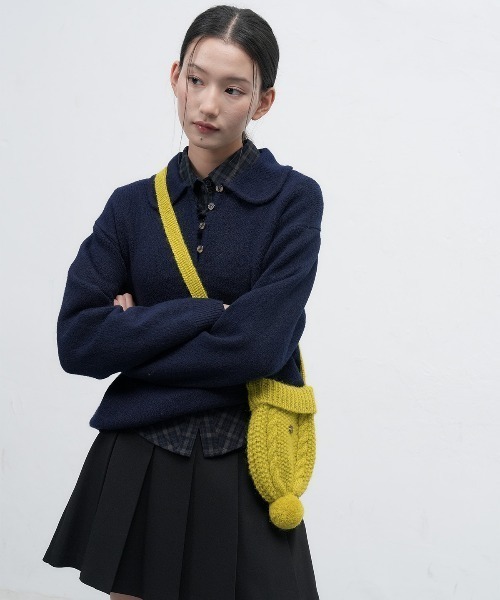 GENERAL IDEA（ジェネラルアイデア）の「【GENERAL IDEA】ウールビーニーニットバッグ / WOMAN BEANIE KNIT BAG（ショルダーバッグ・レディース・クリーム/チャコール/ライム/レッド・FREE）」の17枚目の写真