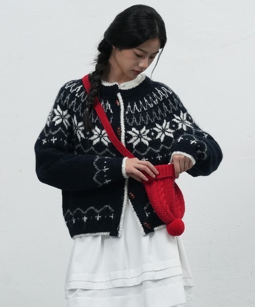 GENERAL IDEA（ジェネラルアイデア）の「【GENERAL IDEA】ウールビーニーニットバッグ / WOMAN BEANIE KNIT BAG（ショルダーバッグ・レディース・クリーム/チャコール/ライム/レッド・FREE）」の22枚目の写真