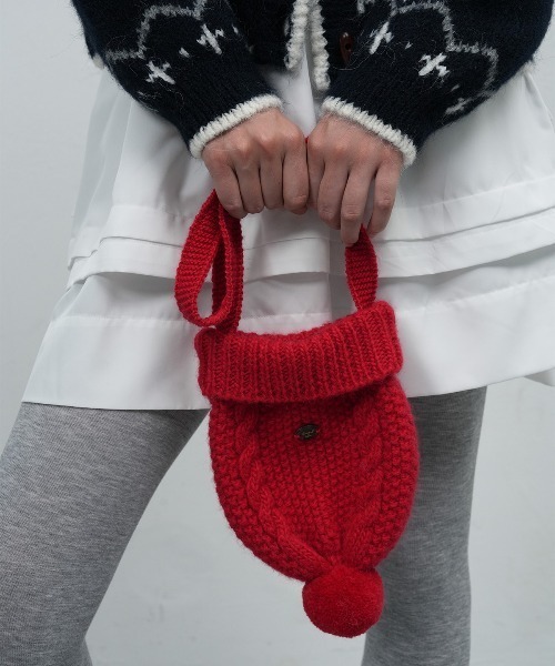 GENERAL IDEA（ジェネラルアイデア）の「【GENERAL IDEA】ウールビーニーニットバッグ / WOMAN BEANIE KNIT BAG（ショルダーバッグ・レディース・クリーム/チャコール/ライム/レッド・FREE）」の20枚目の写真
