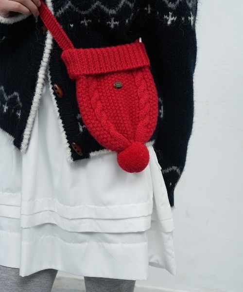 GENERAL IDEA（ジェネラルアイデア）の「【GENERAL IDEA】ウールビーニーニットバッグ / WOMAN BEANIE KNIT BAG（ショルダーバッグ・レディース・クリーム/チャコール/ライム/レッド・FREE）」の21枚目の写真