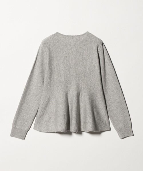 セール】ペプラム クルミボタン ニット カーディガン（カーディガン