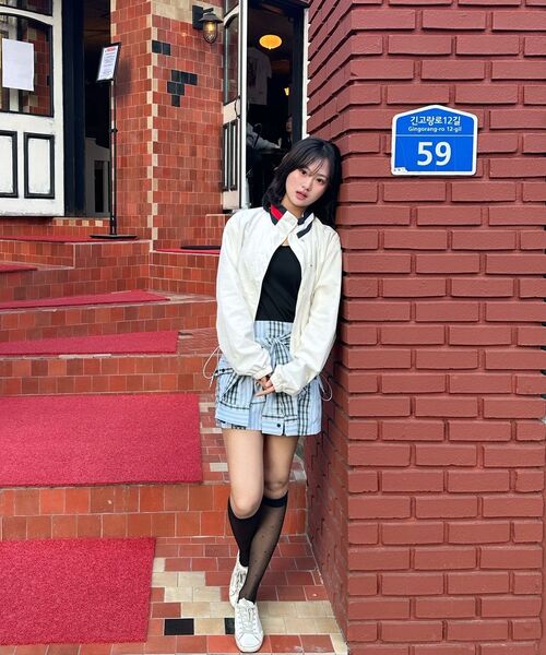 HIGH SCHOOL DISCO（ハイスクールディスコ）の「シャツレイヤードスカート_スカイブルー（スカート・レディース・その他・SMALL/MEDIUM）」の3枚目の写真